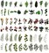 Transparent Nature Flower Stickers, 120PCS Waterproof Vintage Plants Flowers (Leaves and Flowers)